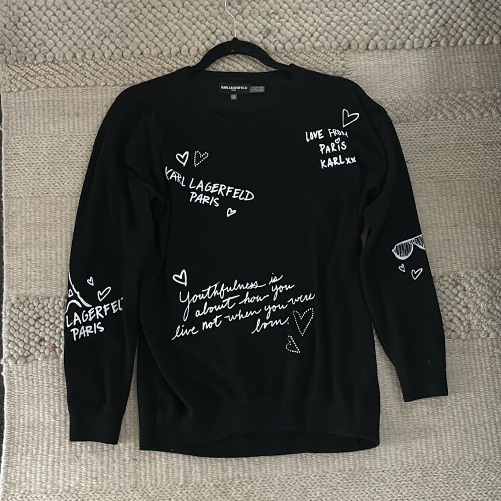 Black with diamantés accent